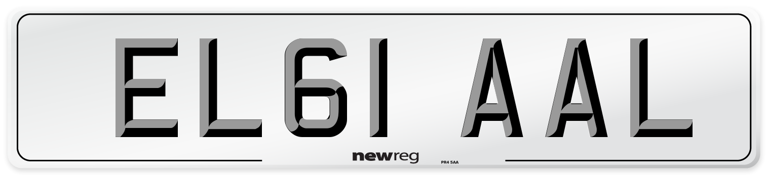 EL61 AAL Number Plate from New Reg